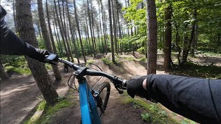 sherwood pines favourite bits downhill jump park red route whyte e160 4k [upl. by Krebs]