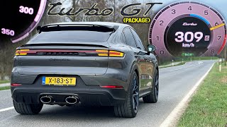 2024 Porsche Cayenne TURBO GT Package 739HP  0309KMH Acceleration amp TOP SPEED on AUTOBAHN [upl. by Blythe]