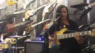 Yolanda Charles jamming Mayones booth Musikmesse 2013 [upl. by Ainitsirc]