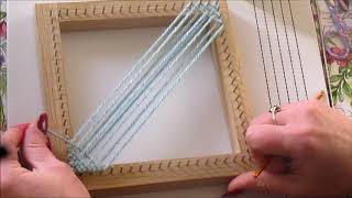 Beginners Tutorial Weaving your first square with a Pin Loom [upl. by Rosene]