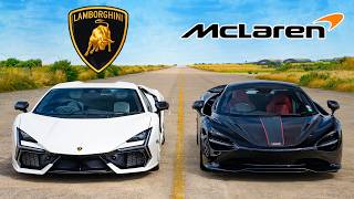 McLaren 750S v Lambo Revuelto DRAG RACE [upl. by Rheims]