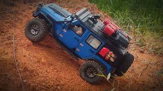 RGT Jeep Rubicon on a short weekend crawl rccrawler rgtex86100v2 [upl. by Haimerej]