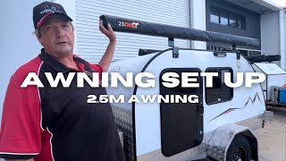 Travelbug Teardrop Campers setting up your 23 Zero 25 Awning [upl. by Kcinemod176]