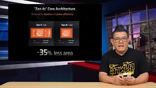 AMD เปิดตัวคอร์ซีพียูชนิดใหม่ Zen 4c ทำงานคล้ายพีคอร์และอีคอร์ของ intel แต่ได้ประสิทธิภาพดีกว่า [upl. by Ennagrom683]