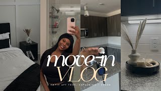 moving vlog ep 01 empty luxury apartment tour movein day unpacking settling in amp living alone [upl. by Euqinamod]