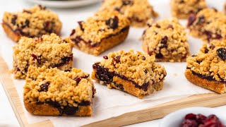 Classic Cranberry Oat Bars Recipe [upl. by Juakn]