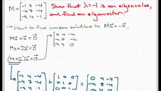 Eigenvectors of a 3x3 matrix [upl. by Llebyram]