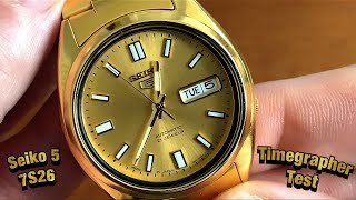 Timegrapher watch test Ceas Seiko 5 Automatic SNXS80J5 cu mecanism 7S26 [upl. by Gader]