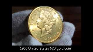 1900 United States gold twenty dollar coin the double eagle NGC UNC Details Cleaned [upl. by Tnattirb]