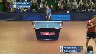 Timo Boll vs Fengtian BaiETTU Cup 20112012 [upl. by Benjamen]