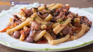 PASTA CON MOSCARDINI E MELANZANE  Ricetta in 1 minuto [upl. by Essie]