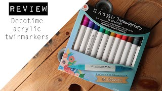 REVIEW  Decotime  Twin acrylic markers [upl. by Opal]