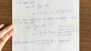 113 Fourier Cosine and Sine Series day 1 [upl. by Sinnel]