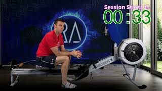 Indoor Rowing 500m Training Plan 4 x 9 minutes  RowAlong Workout W1S1 [upl. by Jaynell]