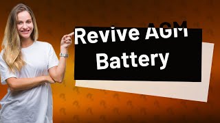 Can a completely dead AGM battery be recharged [upl. by Adlecirg695]