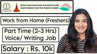 Part Time Work from Home for Undergraduates Graduates Freshers  Any Age  WFH Jobs all India [upl. by Borras]