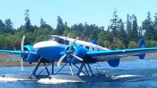 Twin Beech Seaplane and DHC2 DeHavilland Beaver Seaplane on Floats jimthepilot [upl. by Jeromy]