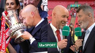 quotThis season was a messquot  Ten Hag reacts after guiding Man Utd to FA Cup triumph  ITV Sport [upl. by Riorsson152]