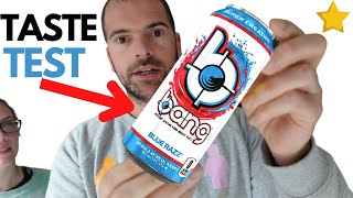 300mg CAFFEINE Bang Blue Razz Energy Drink Taste Test Review [upl. by Jedthus21]