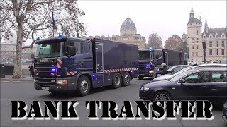 Massive Police Convoy Bank Transfer  Convoi Banque de France [upl. by Iadam]