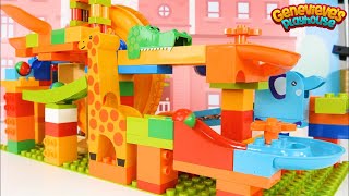 Best Marble Maze Building Block Toy Learning Videos for Kids [upl. by Bascomb]