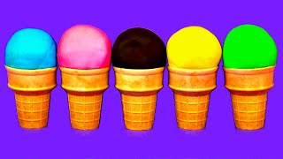 PlayDoh Ice Cream Cone Surprise Eggs Spiderman Minnie Mouse Sesame Street Disney Frozen FluffyJet [upl. by Purington]