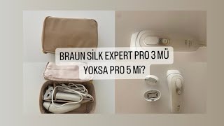 BRAUN SİLK EXPERT PRO 3 MÜ YOKSA PRO 5 Mi Lazer cihazı deniyorum [upl. by Nerac]