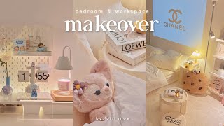 aesthetic room makeover 💛 simple amp cozy 🧸 ISFP’s desk makeover  diy magazine rack ikea hacks 🌼 [upl. by Eeryn]