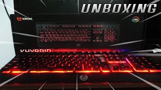 UNBOXING TECLADO SEMI MECÂNICO KROM KHYBRID RGB [upl. by Emiline]