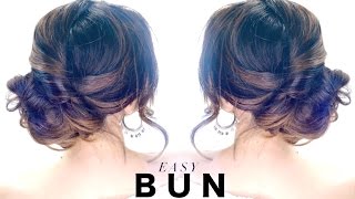 3Minute Elegant SIDE BUN Hairstyle ★ EASY Summer Updo HAIRSTYLES [upl. by Eki139]