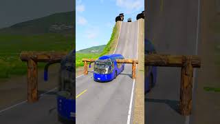 Buses amp Fuel Trucks vs Log Trap  BeamNGDrive beamngdrive beamdrive bus truck shorts [upl. by Airtemed852]