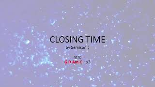 Closing Time by Semisonic  Easy acoustic chords and lyrics [upl. by Arved]