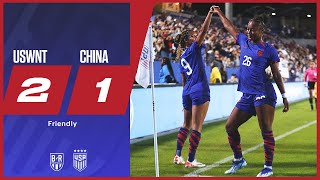 USA come back to defeat China amp finish 2023 undefeated  USWNT 21 China  Official Game Highlights [upl. by Nwahsaj604]