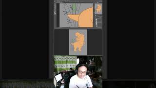 Trying to create a cartoonize drawing and trying this kind of video trex digitalart photoshop [upl. by Arrol]