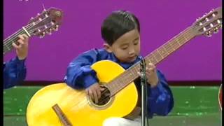 North Korea Kindergarten children playing Guitar at Chongam Kindergarten Chongjin [upl. by Hoover]