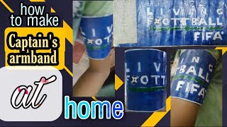 How to make football captains armband at home Tahsinul Tasin [upl. by Alyse68]