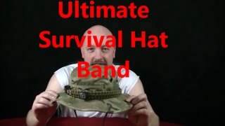 Paracord Survival Hat Band By Ecco Stoves compass fire Tilley Boonie steel starter p38 Parachord [upl. by Zellner]