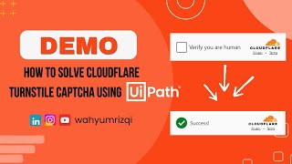 Demo How to Solve Captcha from Cloudflare Turnstile using UiPath [upl. by Radek615]