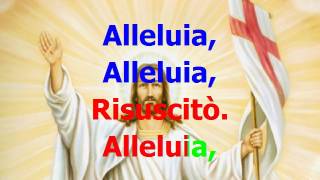 Canto di Pasqua  Risuscitò Alleluia cori KARAOKE [upl. by Froh]