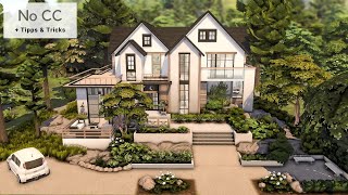 The Sims 4 Modern Family House  No CC  Stop Motion Speedbuild [upl. by Leasia]