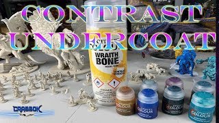 Citadel Contrast Paints  Undercoat Wraith Bone vs White Primer [upl. by Enihpad505]