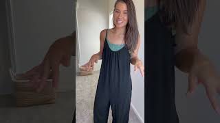 Casual Jumpsuits Loose Overalls Summer Sleeveless Stretchy Wide Leg Long Pants Romper with Pockets [upl. by Freeborn]