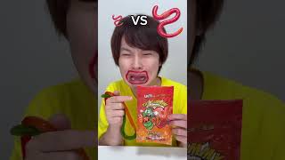 Big Worm Vs Small Worm Challenge help facts kindness shortvideos food [upl. by Niko501]