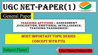 Assessment evaluation emotional intelligence teaching taxonomies PAPER1 PYQ  UGC NET [upl. by Ihcalam81]