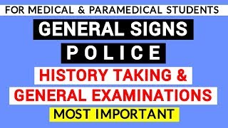 02 GENERAL SIGNS  HISTORY TAKING amp GENERAL EXAMINATIONS  CLINICAL PHYSIOLOGY LAB [upl. by Aseret]