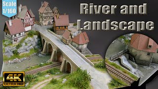 River and Landscape  Schoenberger Altstadt Diorama  Scale 1160 [upl. by Yahsal]