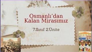 167Sınıf 2ünite Sosyal Bilgiler Osmanlıdan kalan Mirasımız sosyalbilgiler [upl. by Jarl]