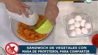 Recetas sin carne Tentadores sándwiches con masa de profiteroles [upl. by Ripley]