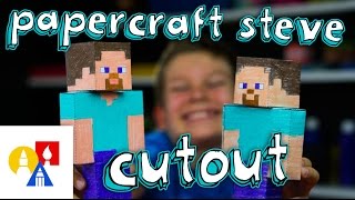 How To Make Steve Papercraft Cutout [upl. by Kronfeld17]