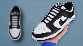 How To BAR LACE Nike Dunk Lows BEST WAY [upl. by Neeluqcaj]